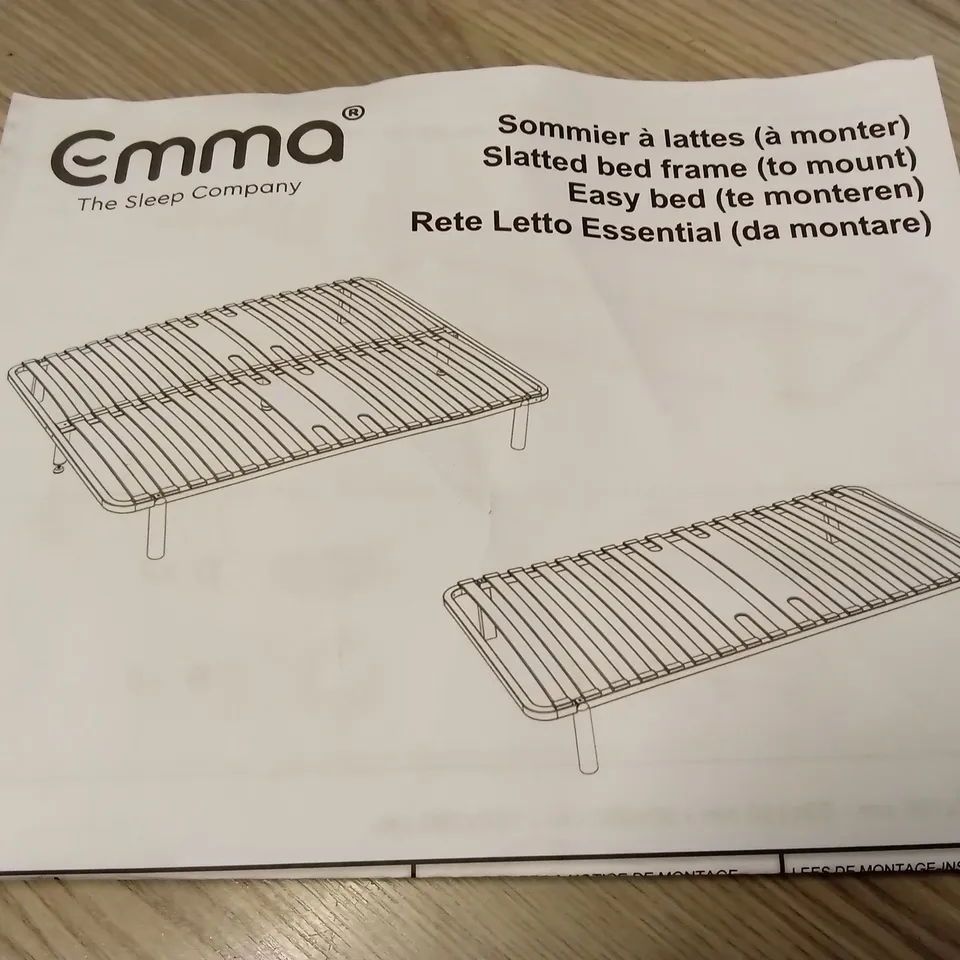 BRAND NEW BOXED EMMA SLATTED BED FRAME - 150 x 200 KING SIZE (1 BOX)