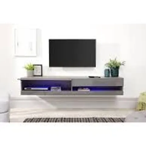 GALICIA 180 CM FLOATING WALL TV UNIT WITH LED LIGHTS - FITS UP TO 80 INCH TV