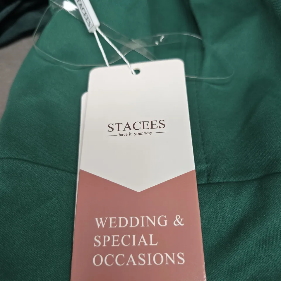 STACEES WEDDING DRESS – DARK GREEN, UK10 (EU38) – WEDDING & SPECIAL OCCASIONS