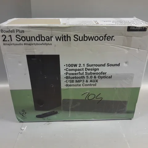 BOXED MAJORITY BOWFELL PLUS 2.1 SOUNDBAR WITH SUBWOOFER
