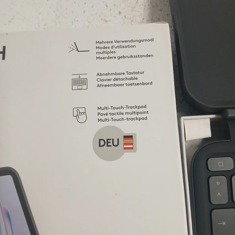LOGITECH COMBO TOUCH KEYBOARD CASE WITH TRACKPAD FOR IPAD PRO 11-INCH (4TH GEN) – BOXED DEUTS LAYOUT