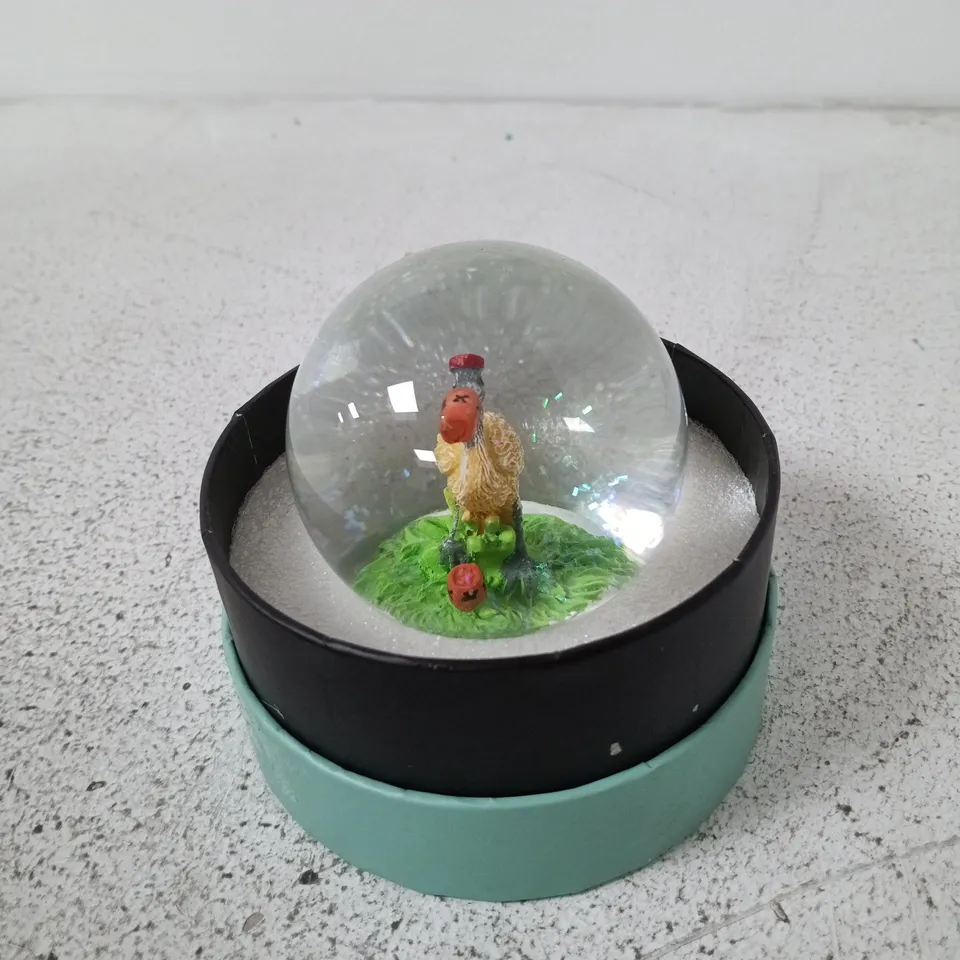 BOXED TYPO CHRISTMAS SNOW GLOBE