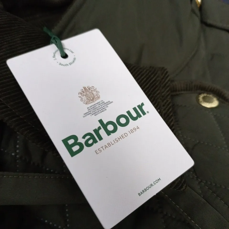BARBOUR RAVENSDEN QUILTED JACKET – OLIVE, UK 14