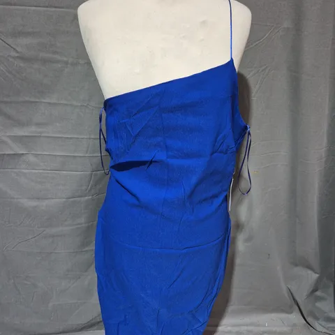 VESPA ONE SHOULDER DRESS IN COBALT SIZE 16