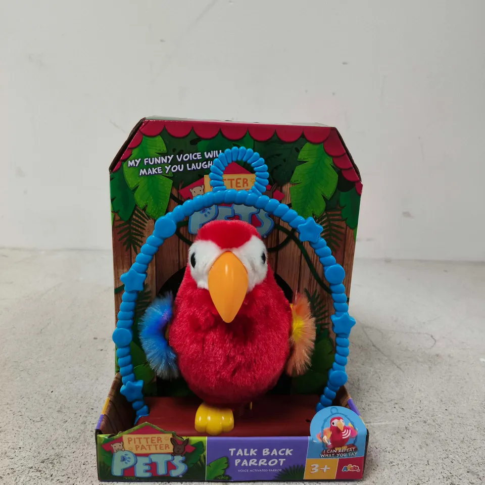PITTER PAT PAT PETS TALK BACK PARROT PLUSH TOY