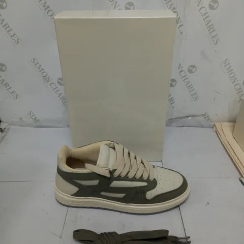 BOXED PAIR OF REPRESENT REPTOR LOW KHAKI/CREAM SIZE 42