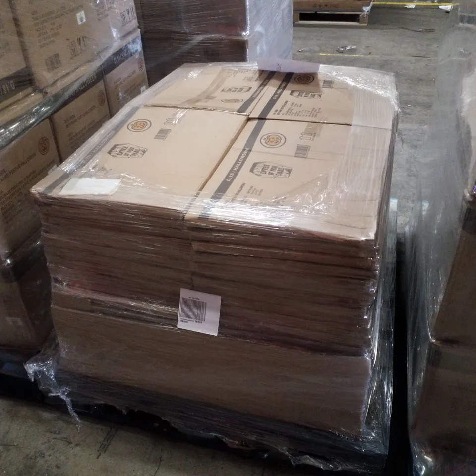 PALLET CONTAINING APPROXIMATELY 88 BOXES OF 24 BRAND NEW HALLOWEEN DECORATIVE "ENTER IF YOU DARE" SIGNS