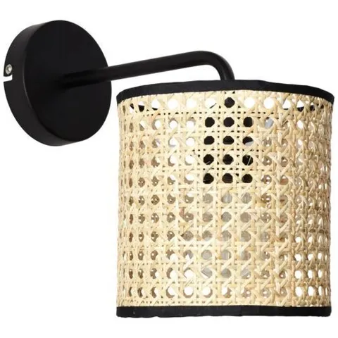 BOXED BRILLIANT WALL LIGHT WILEY INDOOR 1 LIGHT SOURCE, BLACK AND LIGHT BROWN