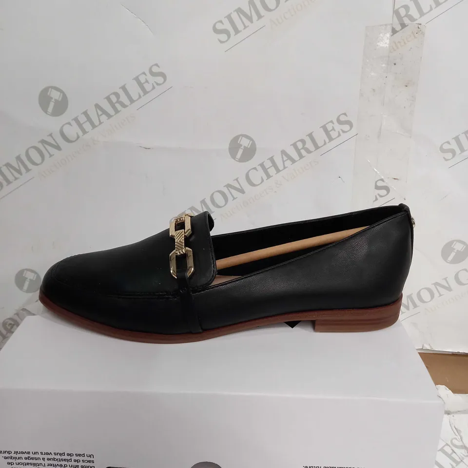 BOXED ALDO KYAH SHOES, BLACK - SIZE 5