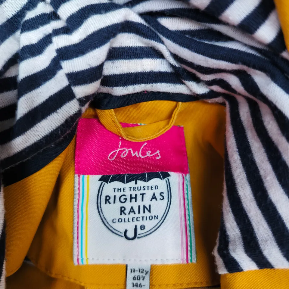 JOULES KIDS' YELLOW RAINCOAT, 11-12Y – RIGHT AS RAIN COLLECTION