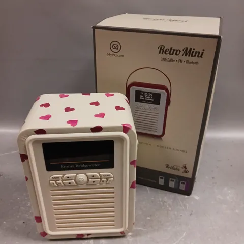 BOXED VQ RETRO MINI DAB+ BLUETOOTH RADIO