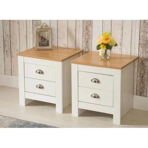 BOXED AMARELIS 45CM W MANUFACTERED WOOD BEDSIDE TABLE (SET OF 2)