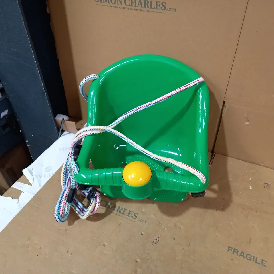 BOXED DESIGNER GREEN/MULTICOLOURED KIDS SWING PART