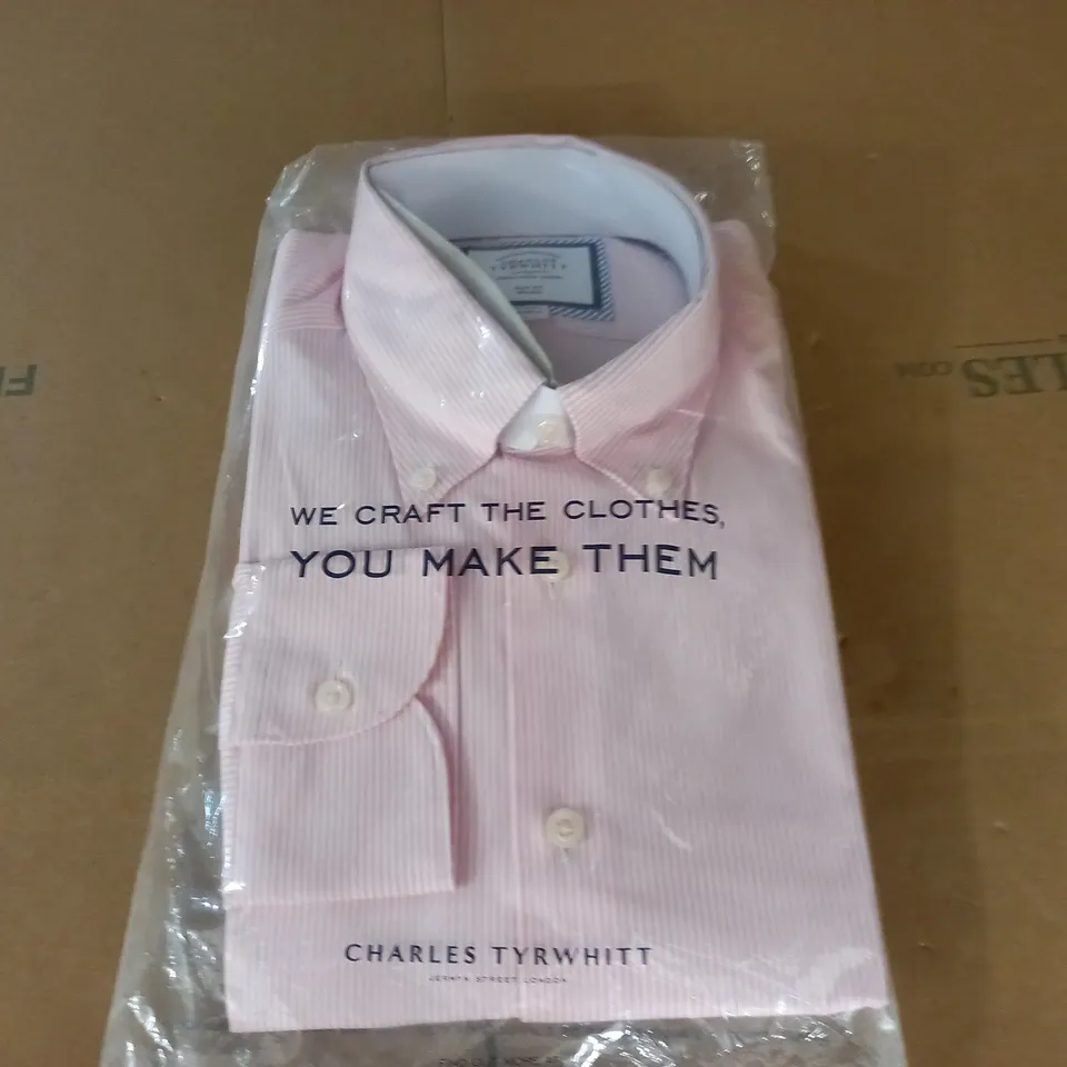 CHARLES TYRWHITT SLIM FIT LONG SLEEVE SHIRT - 16 1/2