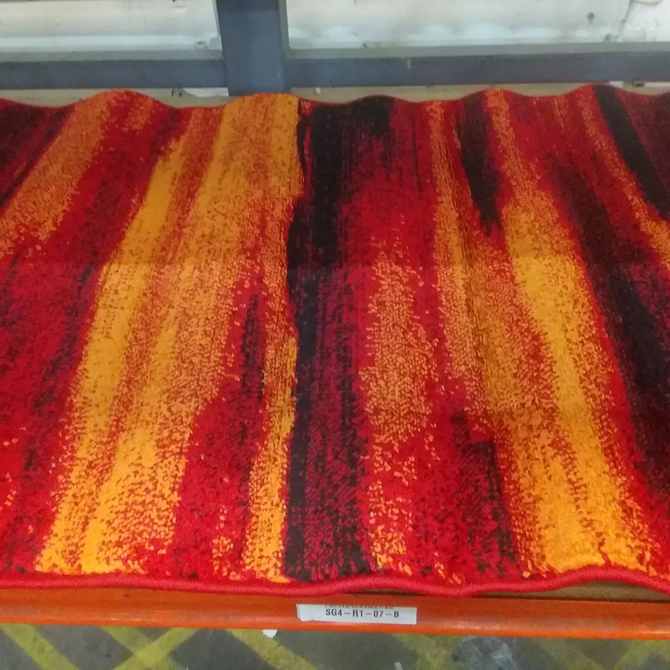 KATHLENE SCARLET SKY RUG - RED / ORANGE / BLACK
