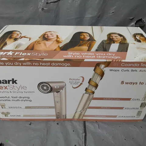 BOXED SHARK FLEXSTYLE 5-IN-1 AIR STYLER & HAIR DRYER WITH STORAGE CASE - STONE 