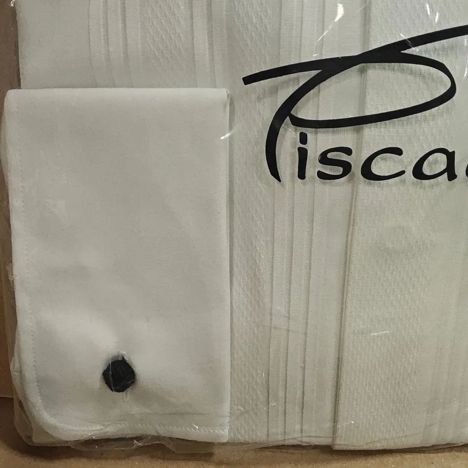 BAGGED PISCADOR STRIPED LONG SLEEVE WHITE SHIRT - 15.5/40