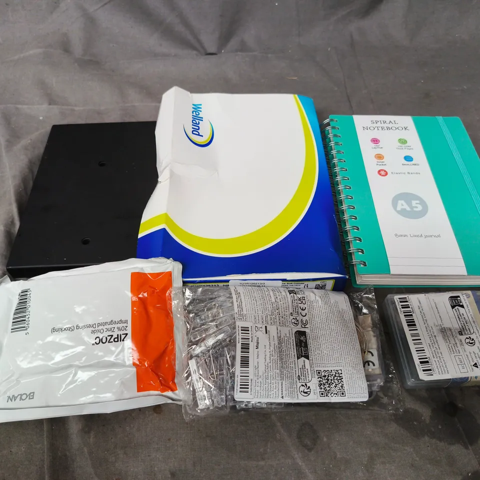 APPROXIMATELY 15 ASSORTED HOUSEHOLD PRODUCTS TO INCLUDE NOTEBOOKS , ETC 