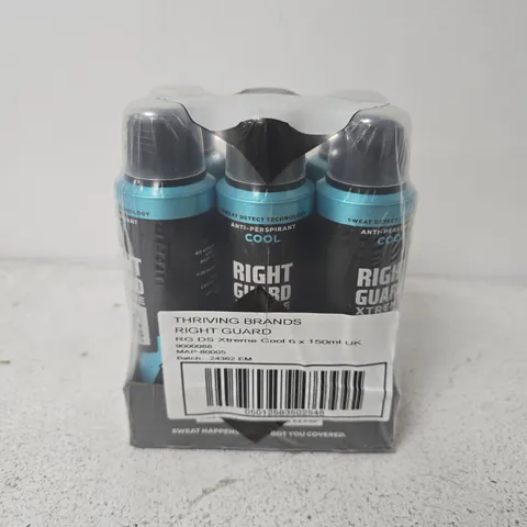 RIGHT GUARD COOL DEODORANT 6 PACK (150ML)