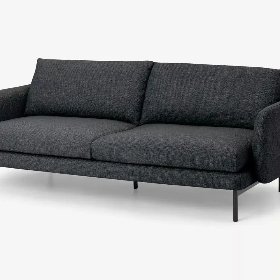 BRAND NEW BOXED MADE.COM MIRO 3 SEATER SOFA, GRAPHITE WEAVE (1 BOX)