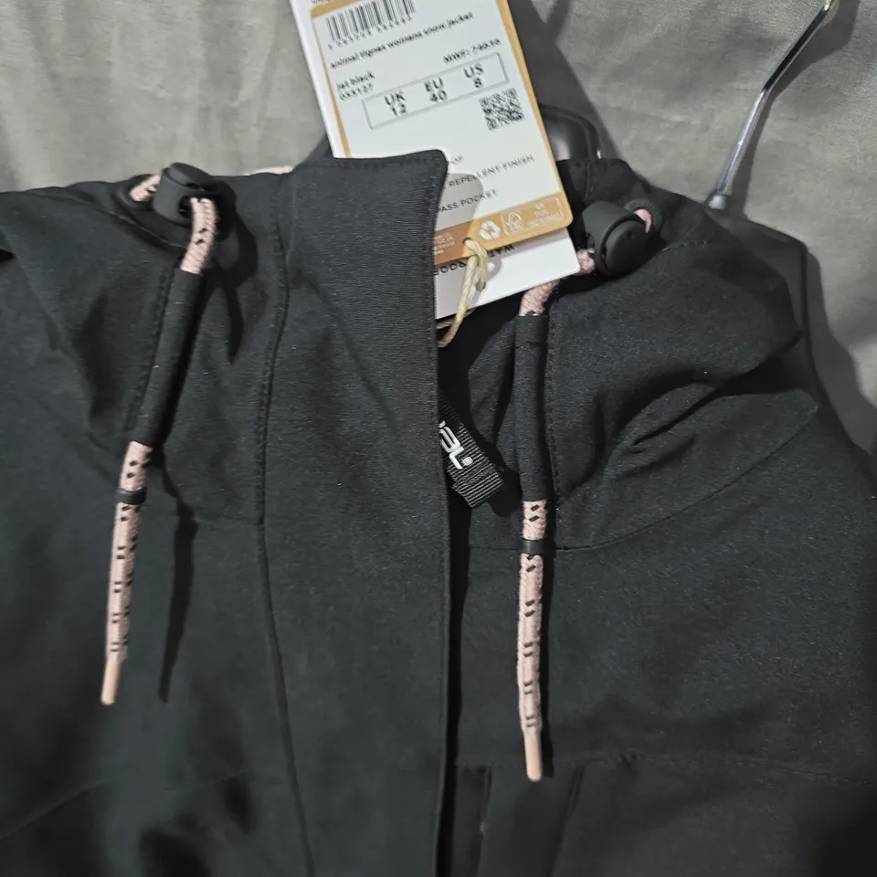 ANIMAL WATERPROOF HOODED JACKET – BLACK, UK 8 (EU 40)