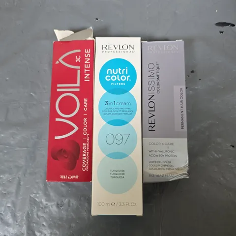 APPROXIMATELY 12 ASSORTED HAIR CARE PRODUCTS TO INCLUDE REVLON & VOLIA