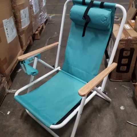 BOXED TEAL FOLDOUT CAMPING CHAIR
