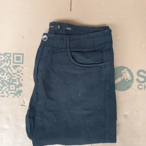 MASSIMO DUTTI RELAXED FIT TROUSERS IN MIDNIGHT NAVY SIZE EU 42