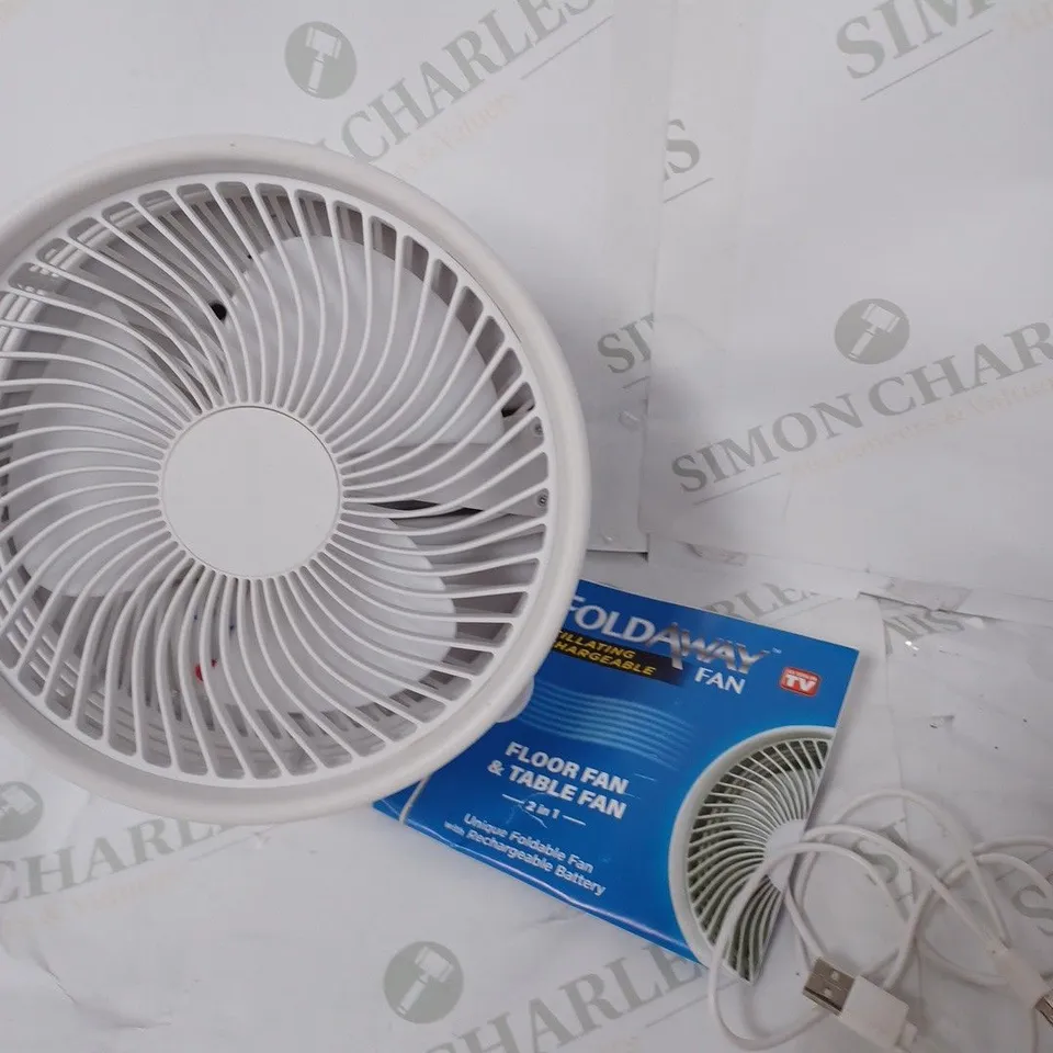BELL & HOWELL OSCILLATING FOLDING RECHARGEABLE FAN