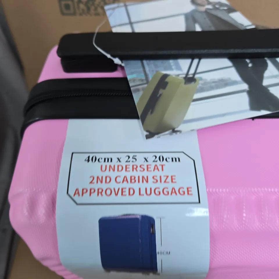 PINK UNDER-SEAT CABIN LUGGAGE, 40CM X 25CM X 20CM (2ND CABIN SIZE)