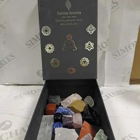 BOXED SENSE AROMA CRYSTAL MEDITATION AND WELLNESS SET