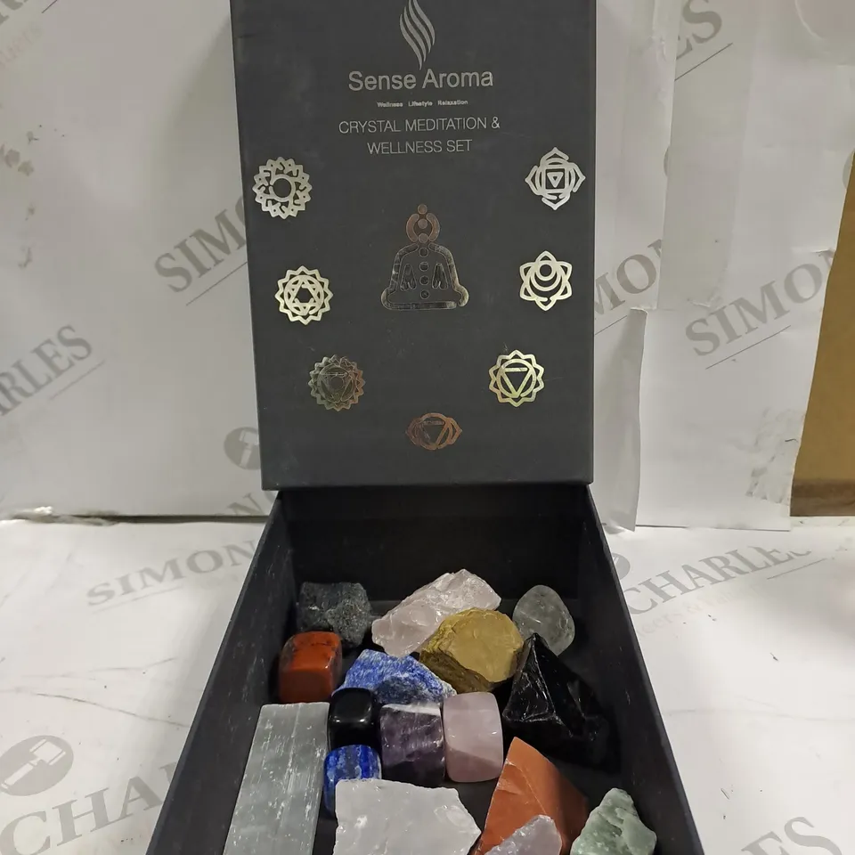 BOXED SENSE AROMA CRYSTAL MEDITATION AND WELLNESS SET