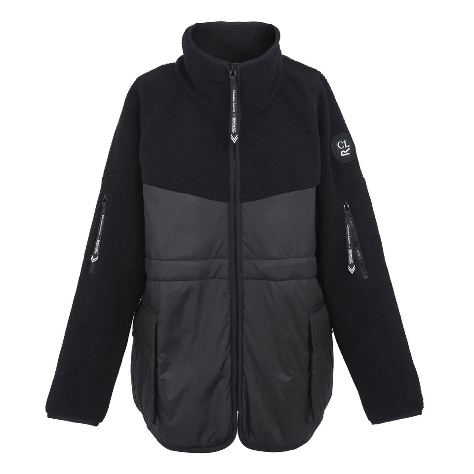 BRAND NEW REGATTA X CHRISTIAN LACROIX WOMENS ARRIGAS HYBRID JACKET IN BLACK - SIZE 18