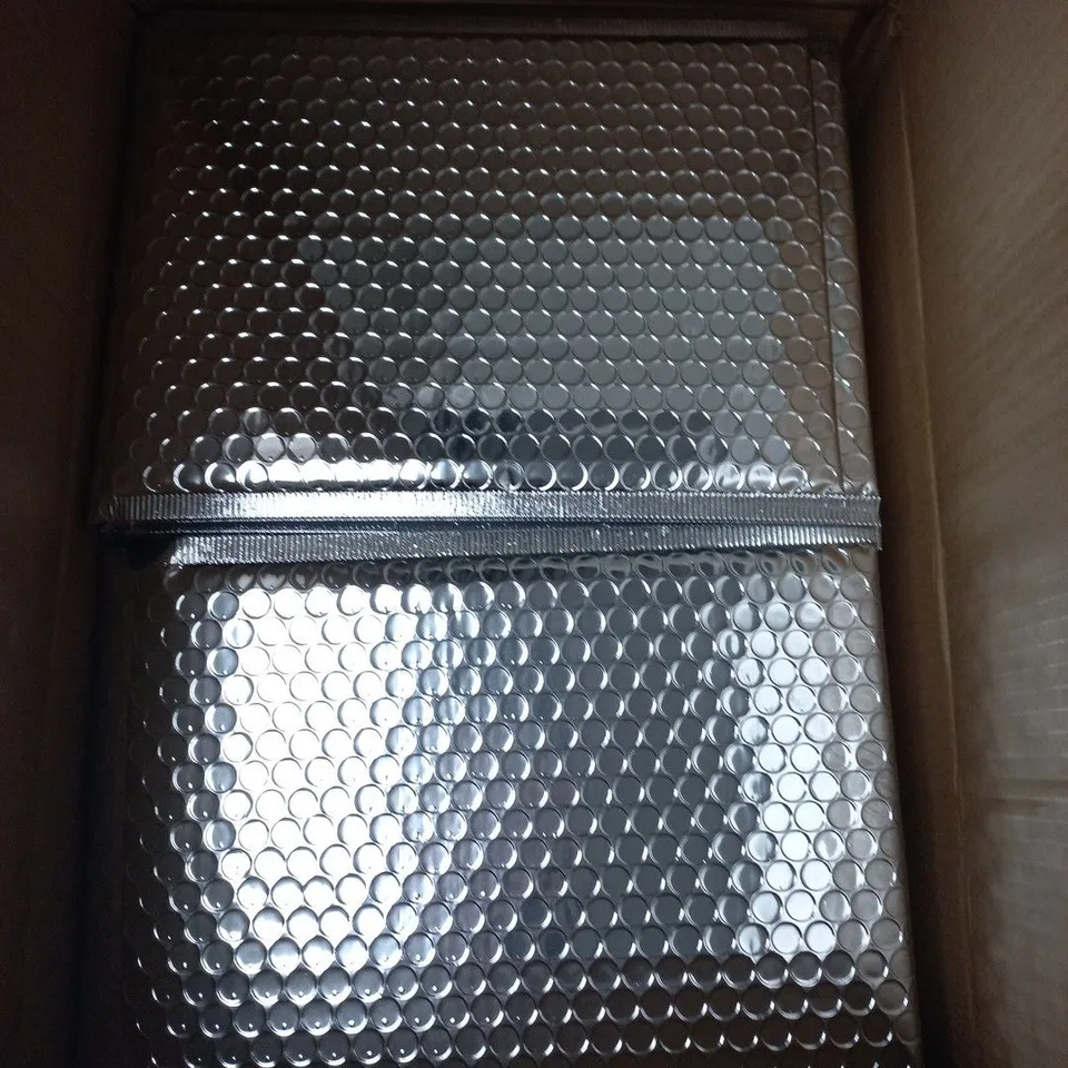 BOX OF 100 M7 PACKAGING SILVER METALLIC BUBBLE MAILERS – 200 X 270 MM