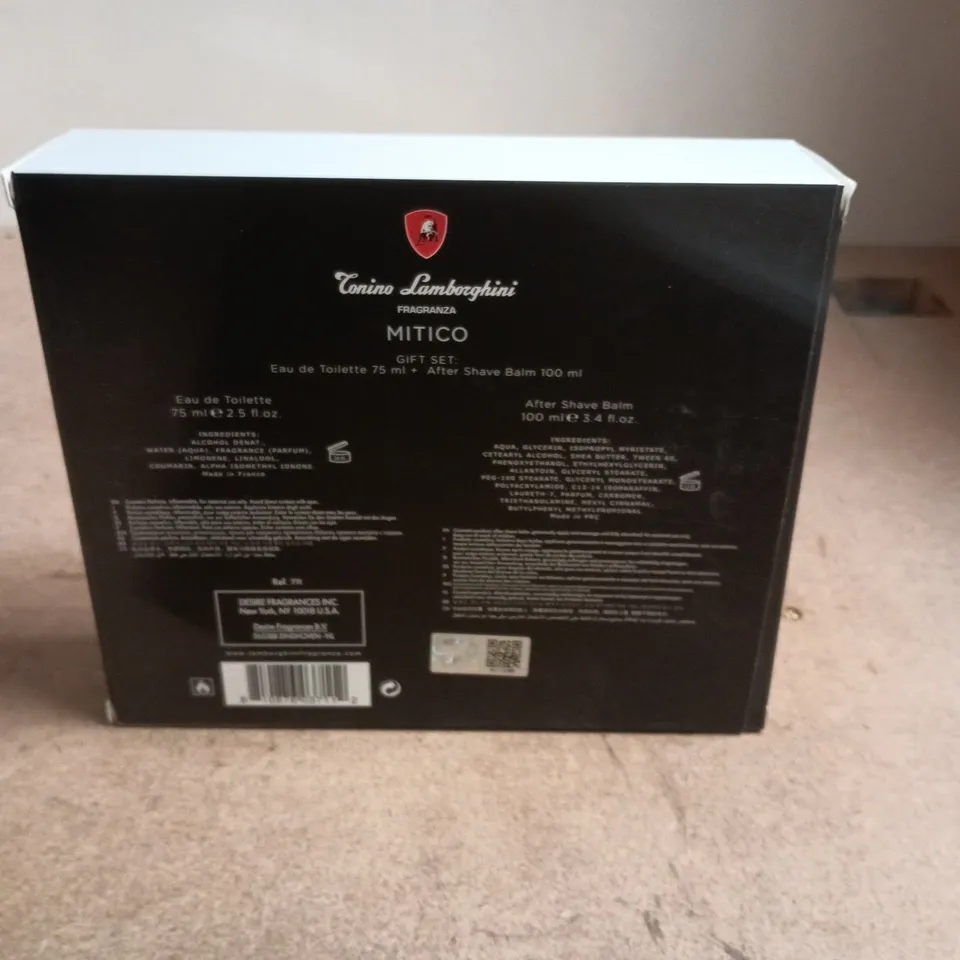 TONINO LAMBORGHINI MITICO GIFT SET – EAU DE TOILETTE 75 ML + AFTER SHAVE BALM 100 ML