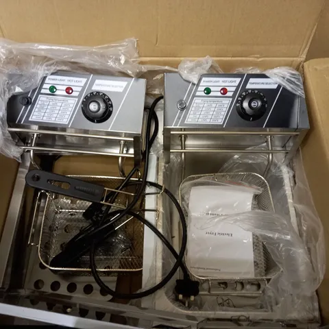 T-CAT COMMERCIAL DEEP FRYER 2X10L DOUBLE TANK STAINLESS STEEL 5000W