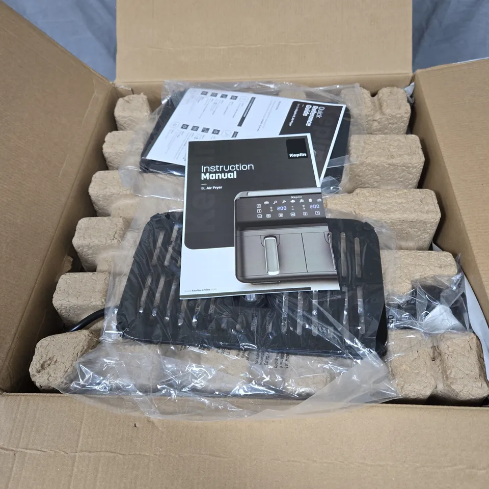 KEPLIN 9 LITRE AIR FRYER WITH DUAL COOKING ZONES