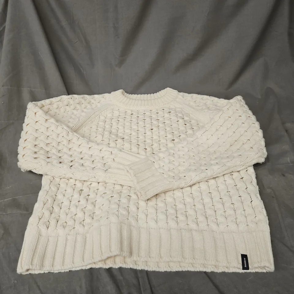 FINISTERRE KNITWEAR SWEATER – CREAM, SIZE 10