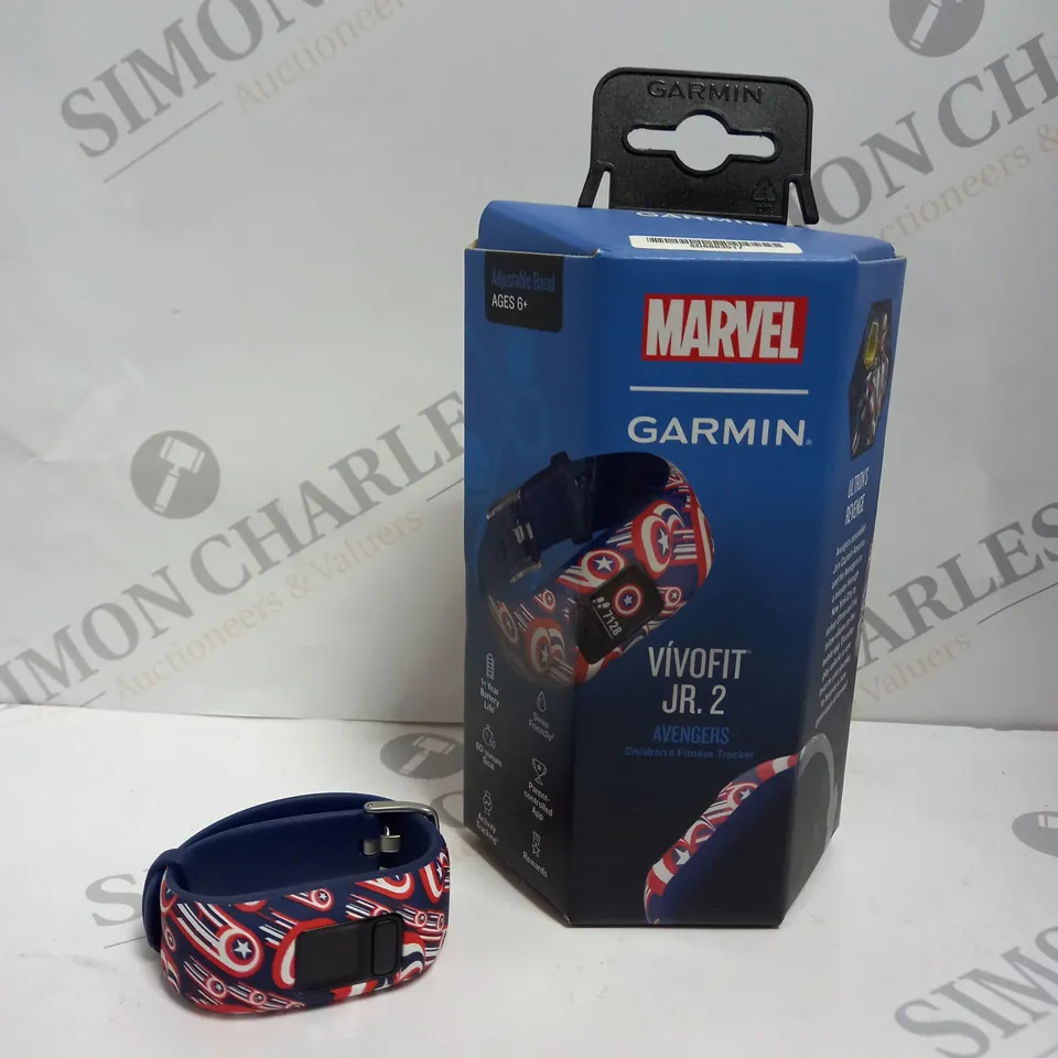 BOXED GARMIN VIVOFIT JR. 2 AVENGERS CHILDRENS FITNESS TRACKER WATCH 