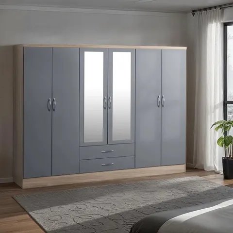 BOXED CASCIO 6 DOOR WARDROBE (4 BOXES)
