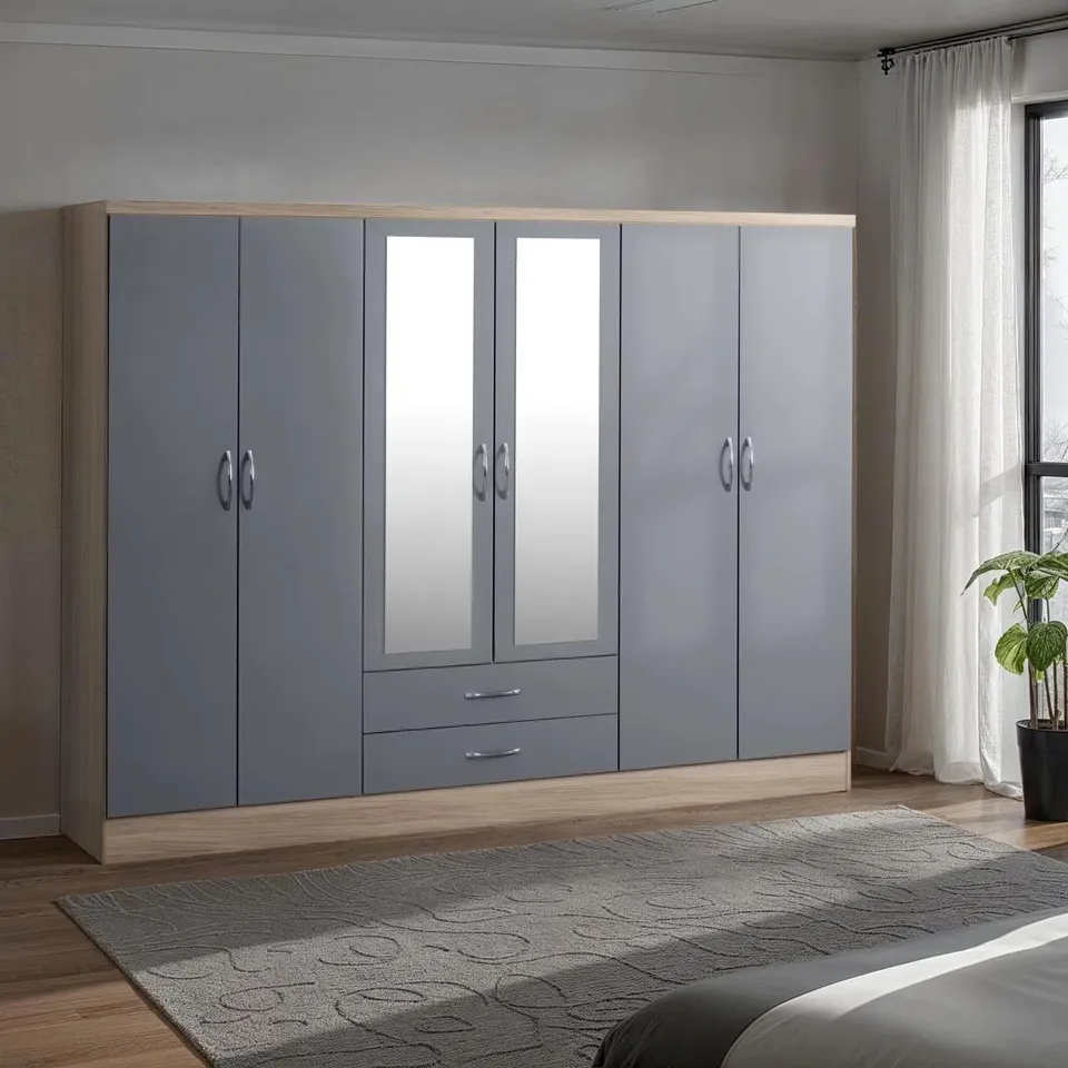 BOXED CASCIO 6 DOOR WARDROBE (4 BOXES)