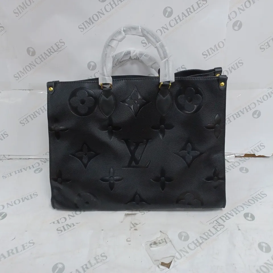 LOUIS VUITTON BLACK HANDBAG WITH TRAVEL BAG