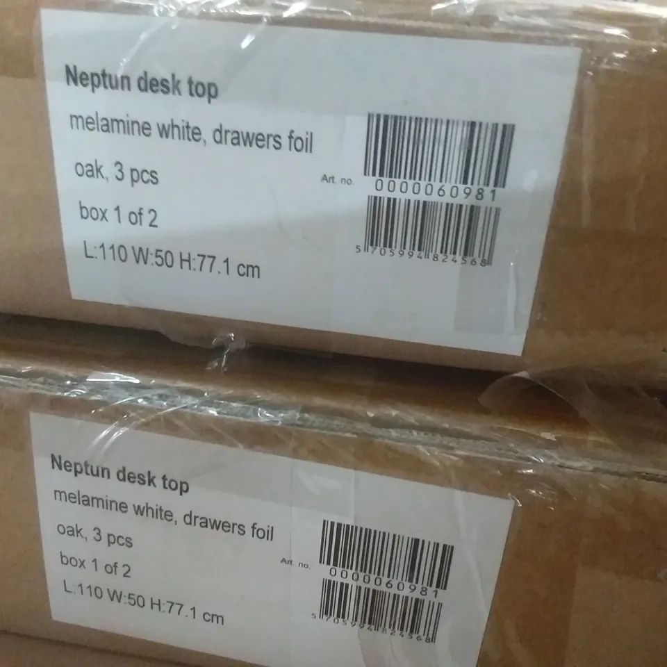 PALLET OF ASSORTED FLATPACK INCLUDING BEDFRAMES, NEPTUN DESK TOPS
