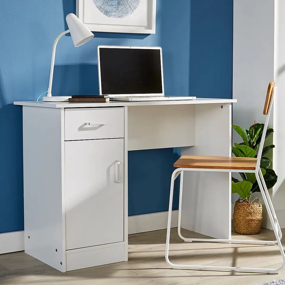 BOXED STEFANSKI 1 DRAWER COMPUTER STORAGE CUPBOARD DESK