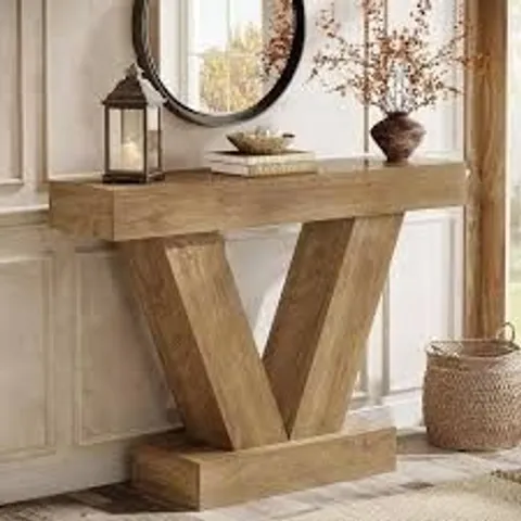 BOXED TRIBESIGNS 105CM CONSOLE TABLE - BROWN (1 BOX)