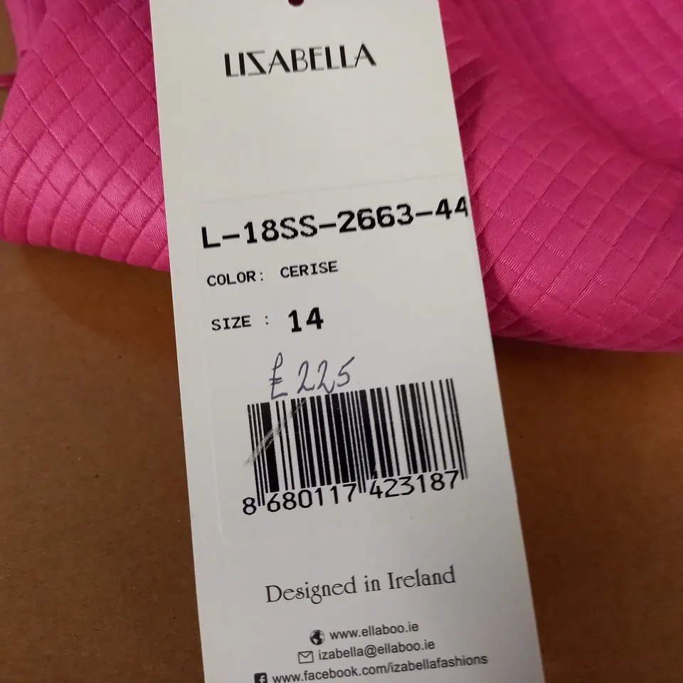 LIZABELLE CERISE FLORAL PRINT DRESS - 14