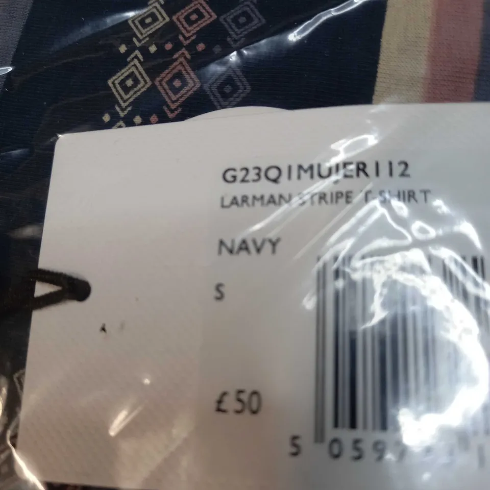 PRETTY GREEN LARMAN STRIPE T-SHIRT SIZE S