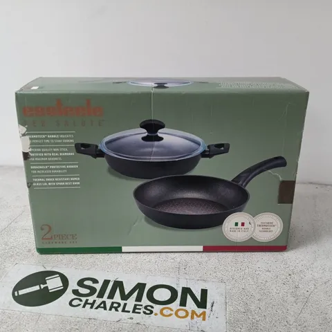 ESSTEELE TWO-PIECE COOKWARE SET (FRYING PAN & LID) – BOXED