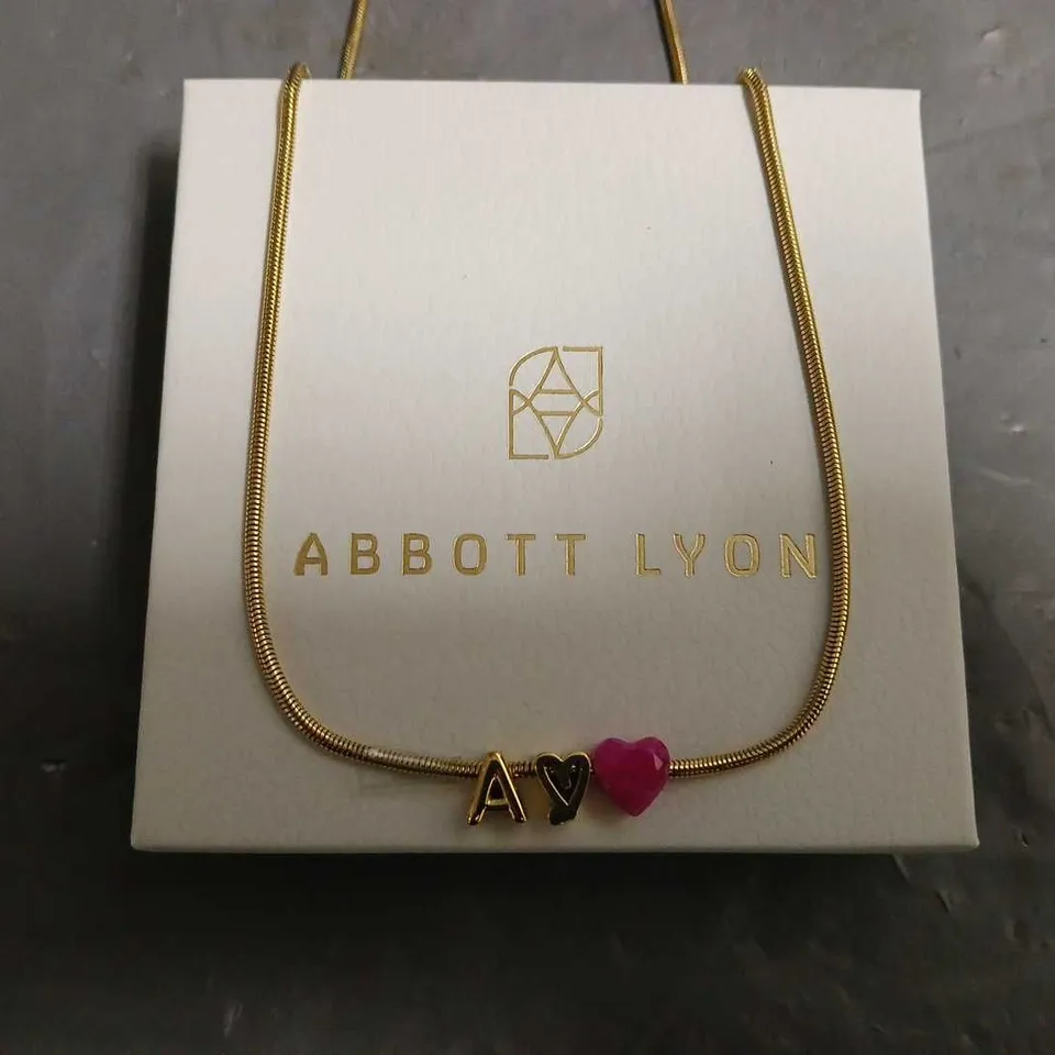 BOXED ABBOTT LYON MORE YOU CHARM NECKLACE SNAKE CHAIN 