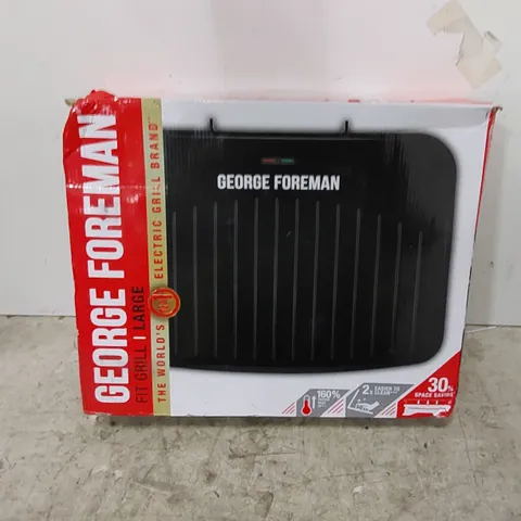 BOXED GEORGE FOREMAN LARGE FIT GRILL 